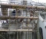 north elevation before and after